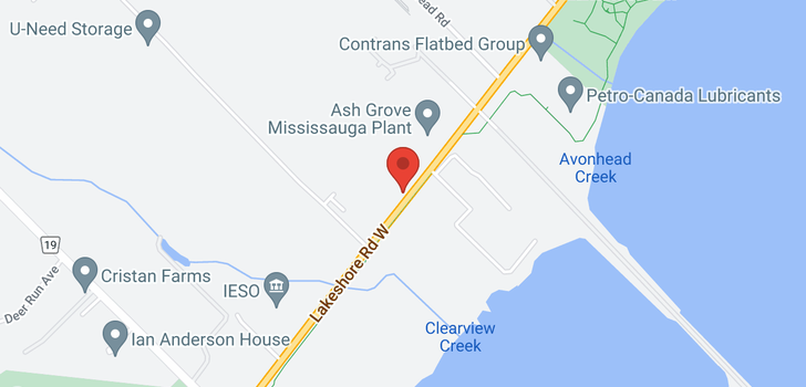 map of 2457 LAKESHORE RD W